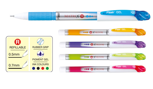 Flair Matrix Gel Pen Black